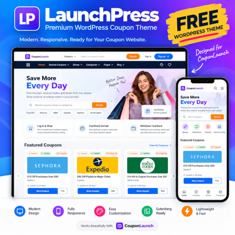 LaunchPress theme preview